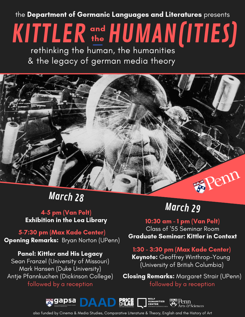 Kittler and the Human(ities): Rethinking the Human, the Humanities and the Legacy of German Media Theory